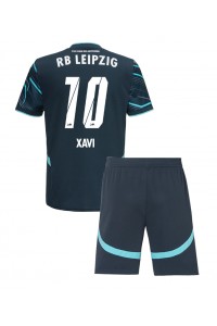 Fotbalové Dres RB Leipzig Xavi Simons #10 Dětské Třetí Oblečení 2024-25 Krátký Rukáv (+ trenýrky)